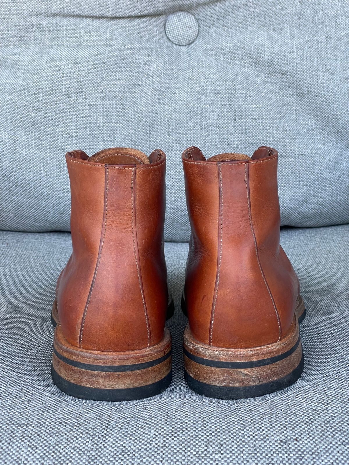 Photo by prock1820 on December 3, 2023 of the Oak Street Bootmakers Lakeshore Boot in Badalassi Carlo Cognac Pueblo Veg Crust.
