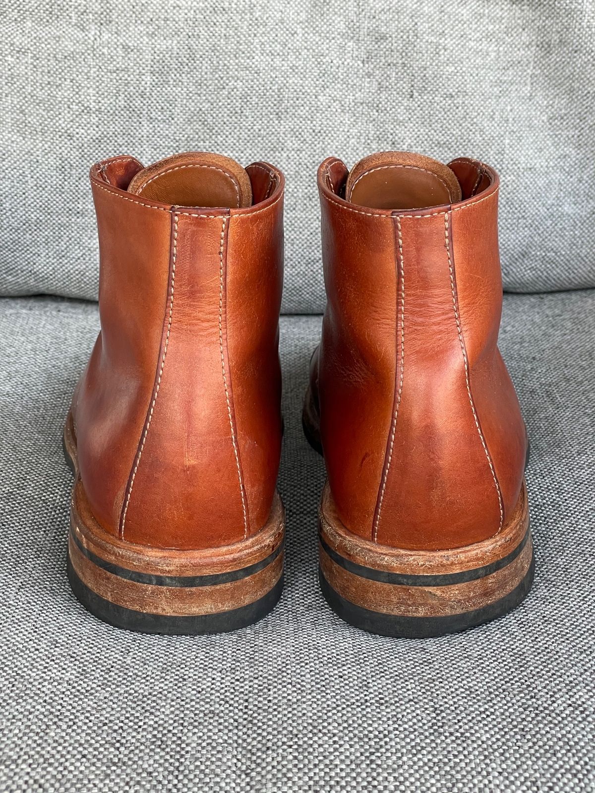 Photo by prock1820 on January 2, 2024 of the Oak Street Bootmakers Lakeshore Boot in Badalassi Carlo Cognac Pueblo Veg Crust.