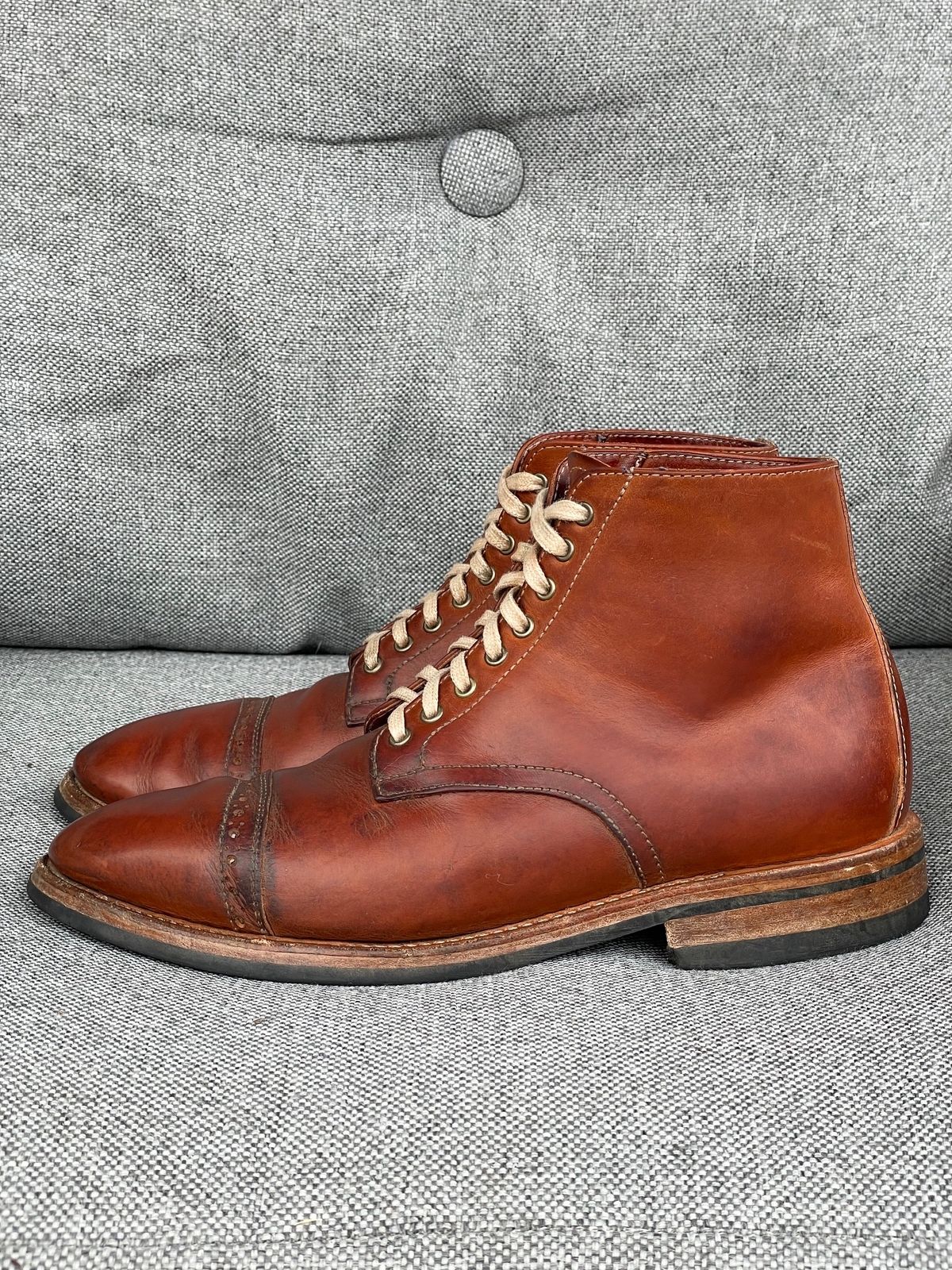 Photo by prock1820 on February 2, 2024 of the Oak Street Bootmakers Lakeshore Boot in Badalassi Carlo Cognac Pueblo Veg Crust.