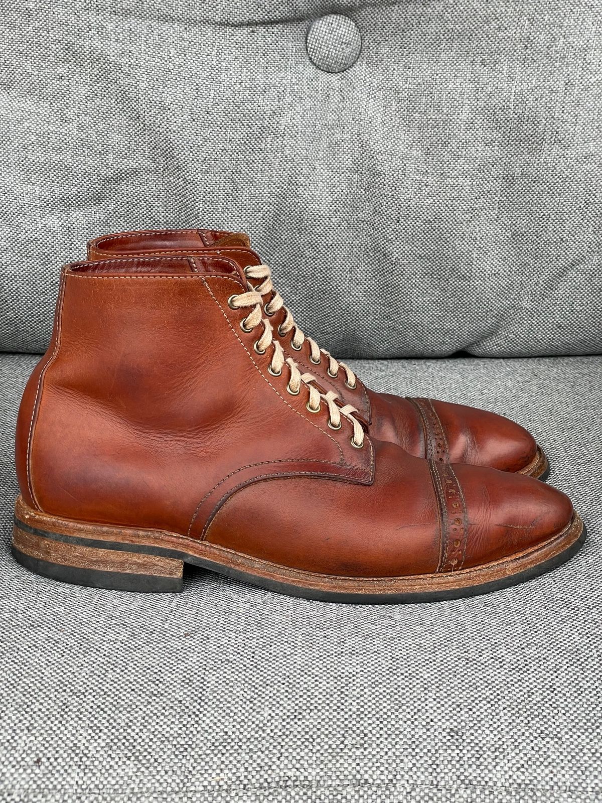 Photo by prock1820 on February 2, 2024 of the Oak Street Bootmakers Lakeshore Boot in Badalassi Carlo Cognac Pueblo Veg Crust.