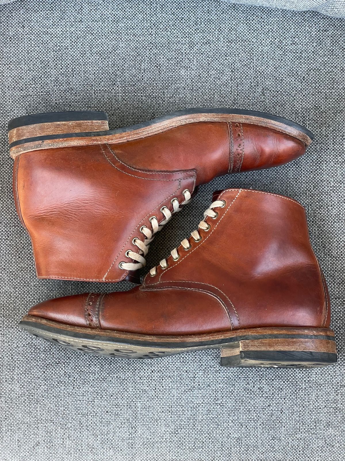 Photo by prock1820 on March 2, 2024 of the Oak Street Bootmakers Lakeshore Boot in Badalassi Carlo Cognac Pueblo Veg Crust.