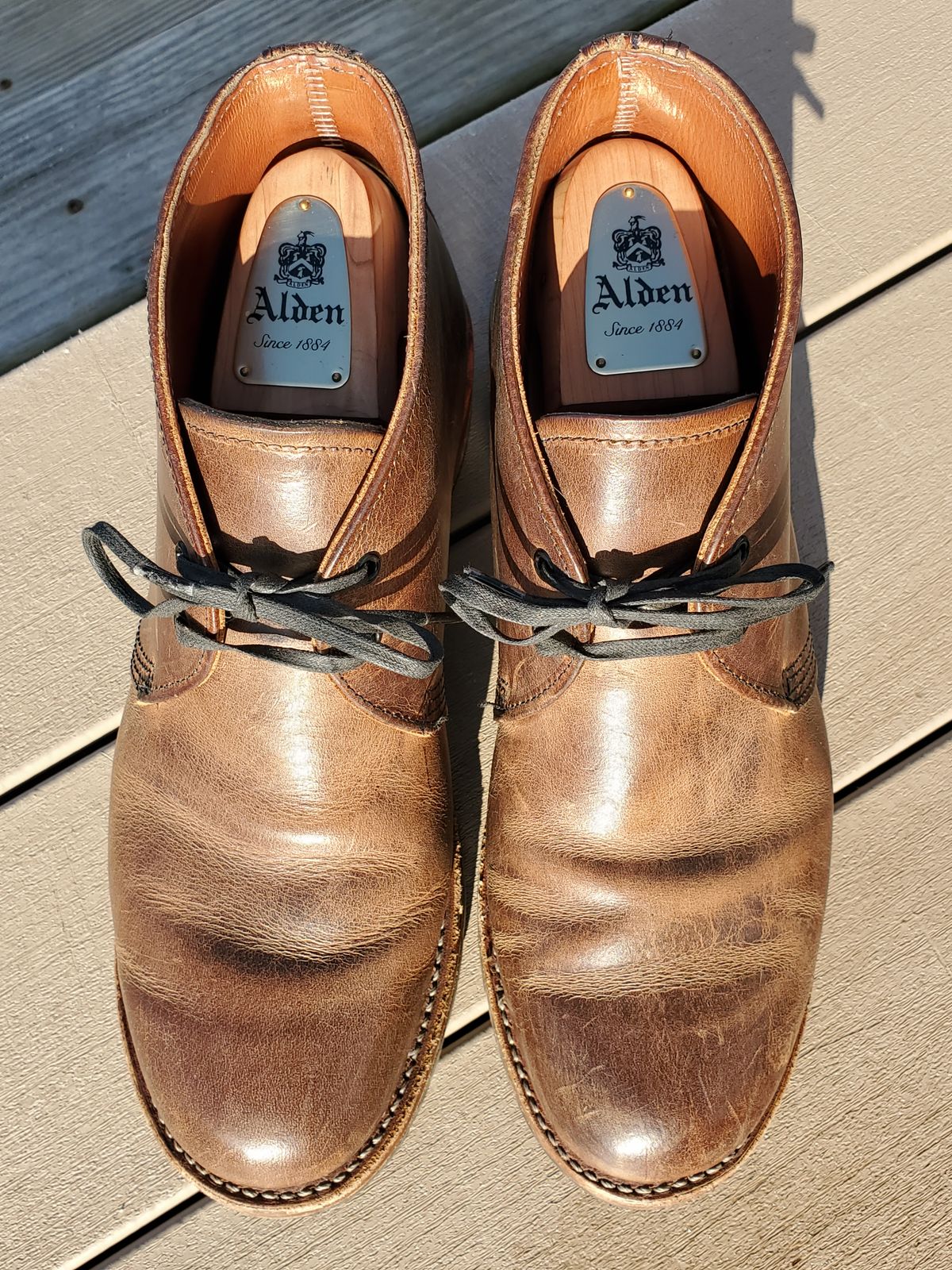 Photo by icarusflies95 on February 1, 2023 of the Red Wing Beckman Chukka in S.B. Foot Unknown Leather.