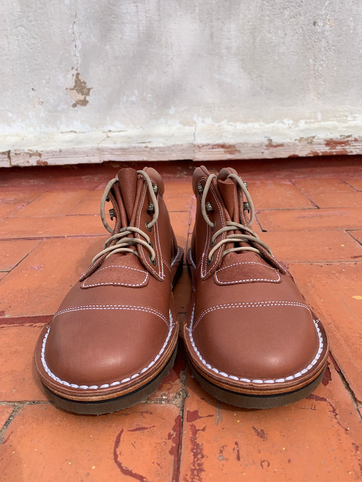 Photo by icarusflies95 on October 12, 2024 of the Jim Green African Ranger Barefoot Boot in Chestnut Tan Full Grain.