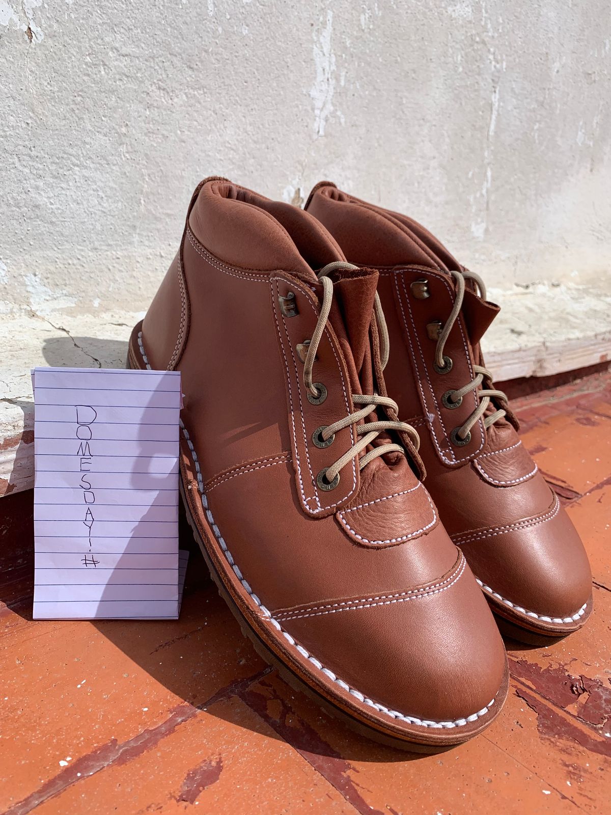 Photo by icarusflies95 on October 12, 2024 of the Jim Green African Ranger Barefoot Boot in Chestnut Tan Full Grain.