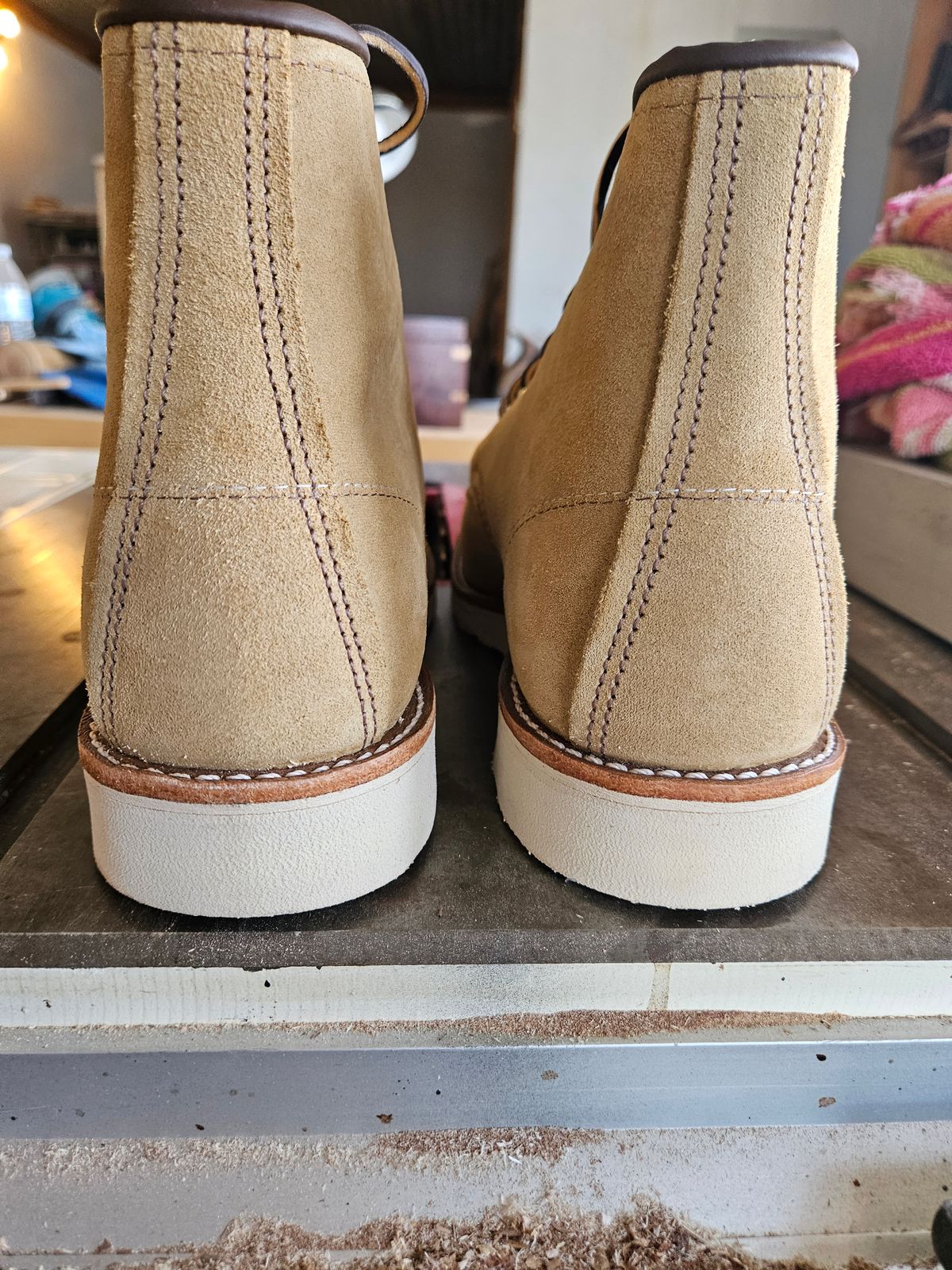 Photo by bro_moc on October 1, 2023 of the Red Wing 6-Inch Classic Moc in S.B. Foot Hawthorne Abilene.