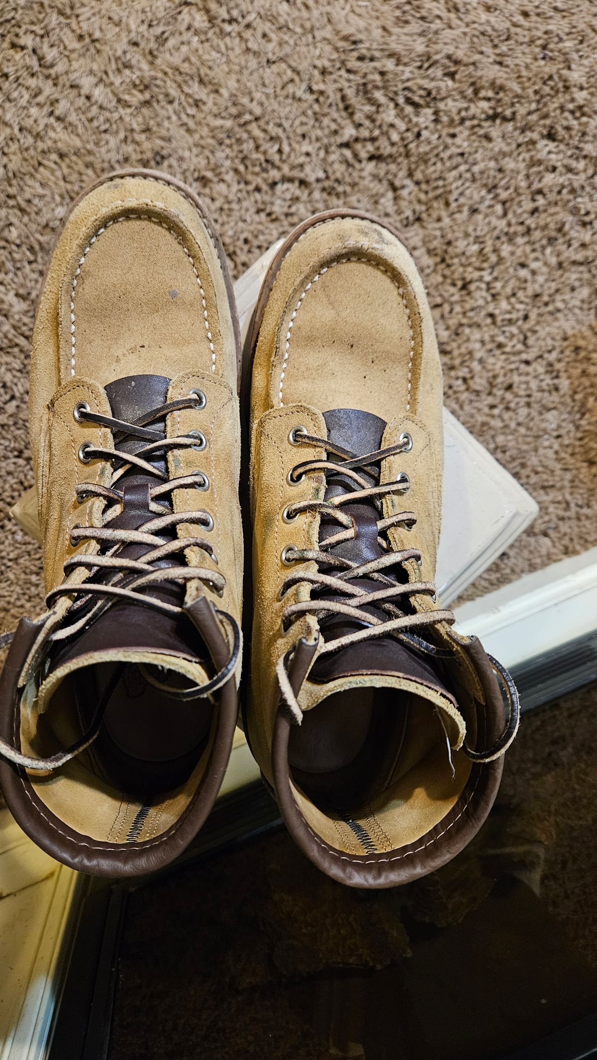 Photo by bro_moc on January 5, 2024 of the Red Wing 6-Inch Classic Moc in S.B. Foot Hawthorne Abilene.