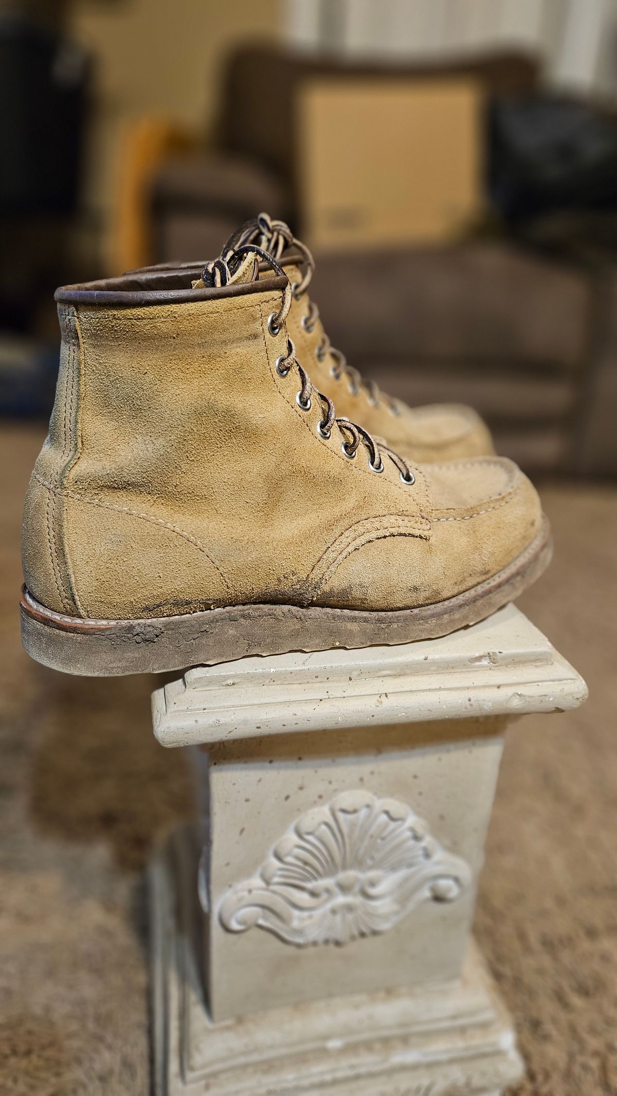Photo by bro_moc on February 6, 2024 of the Red Wing 6-Inch Classic Moc in S.B. Foot Hawthorne Abilene.