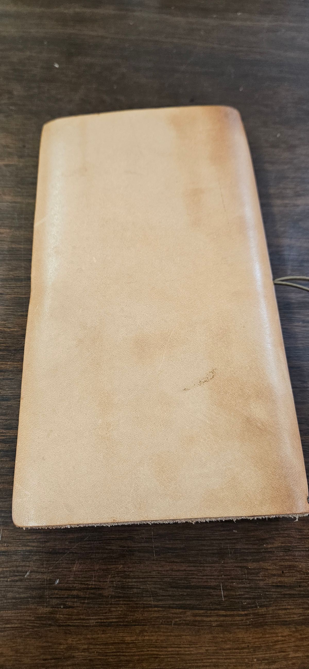 Photo by bro_moc on June 12, 2025 of the Galen Leather Travlers Notebook in Undyed Leather.