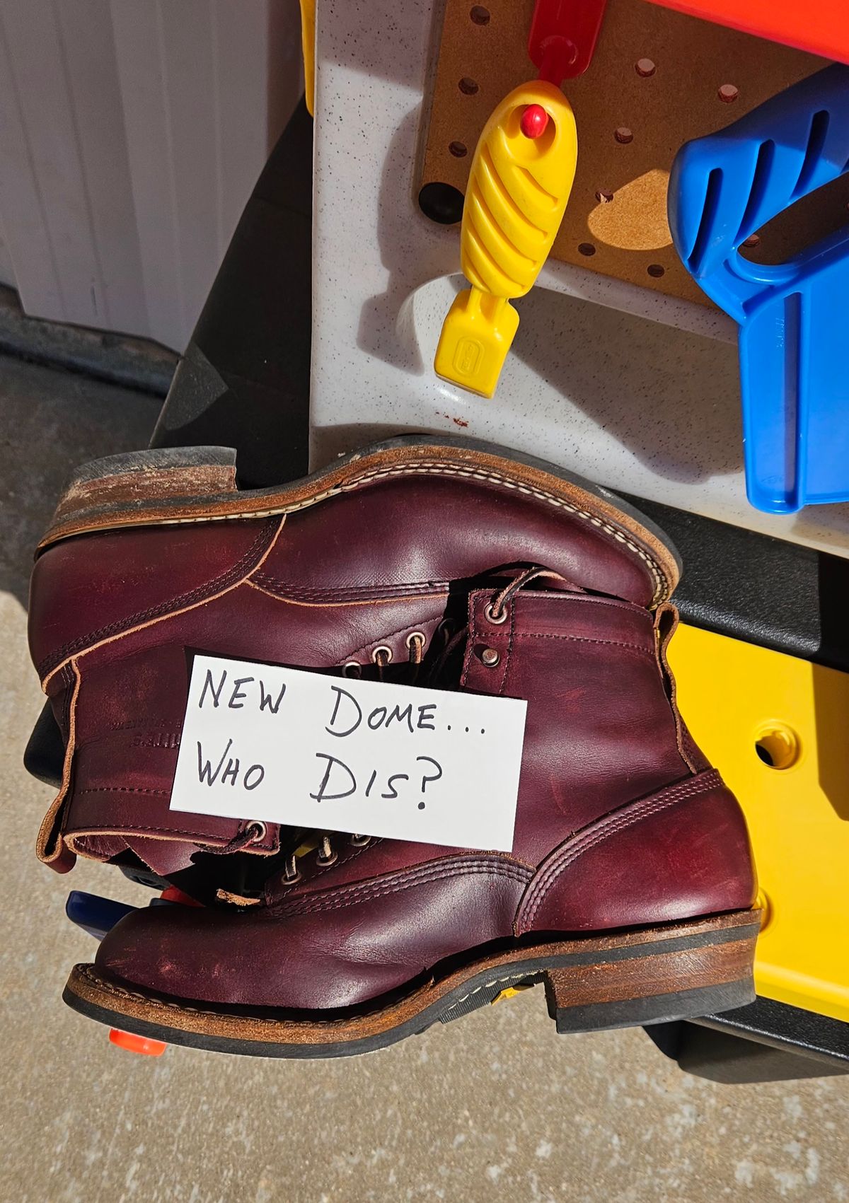 Photo by bro_moc on October 1, 2025 of the White's C350 Cutter in Seidel Burgundy Double Shot.