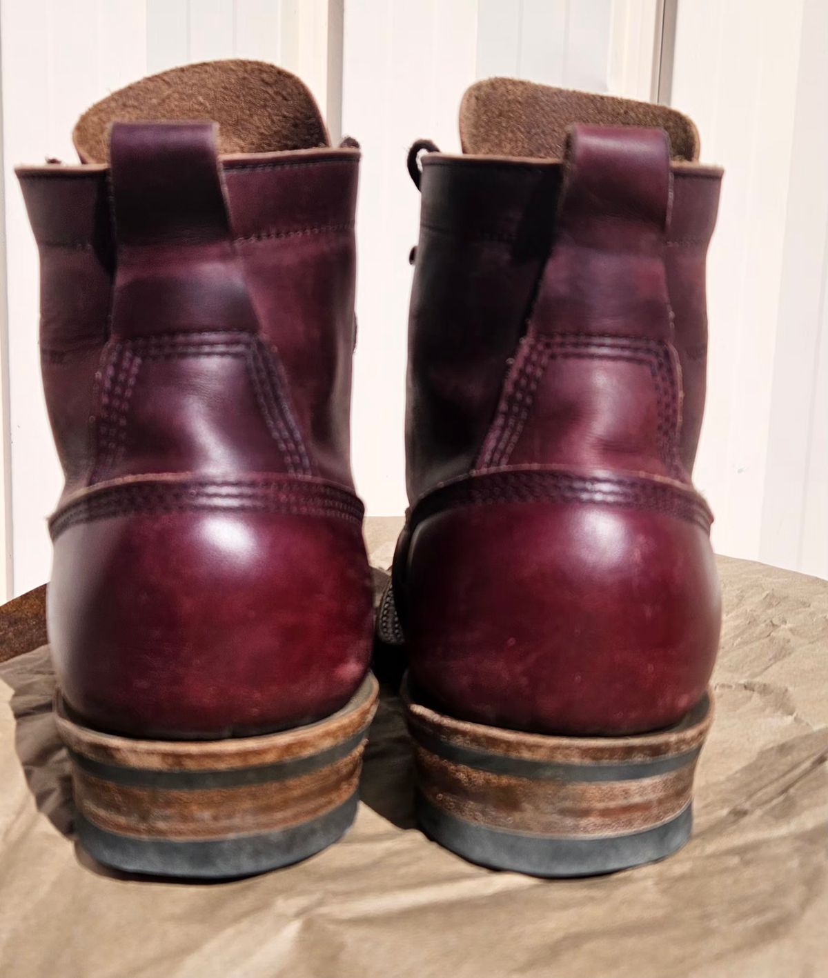 Photo by bro_moc on November 5, 2025 of the White's C350 Cutter in Seidel Burgundy Double Shot.