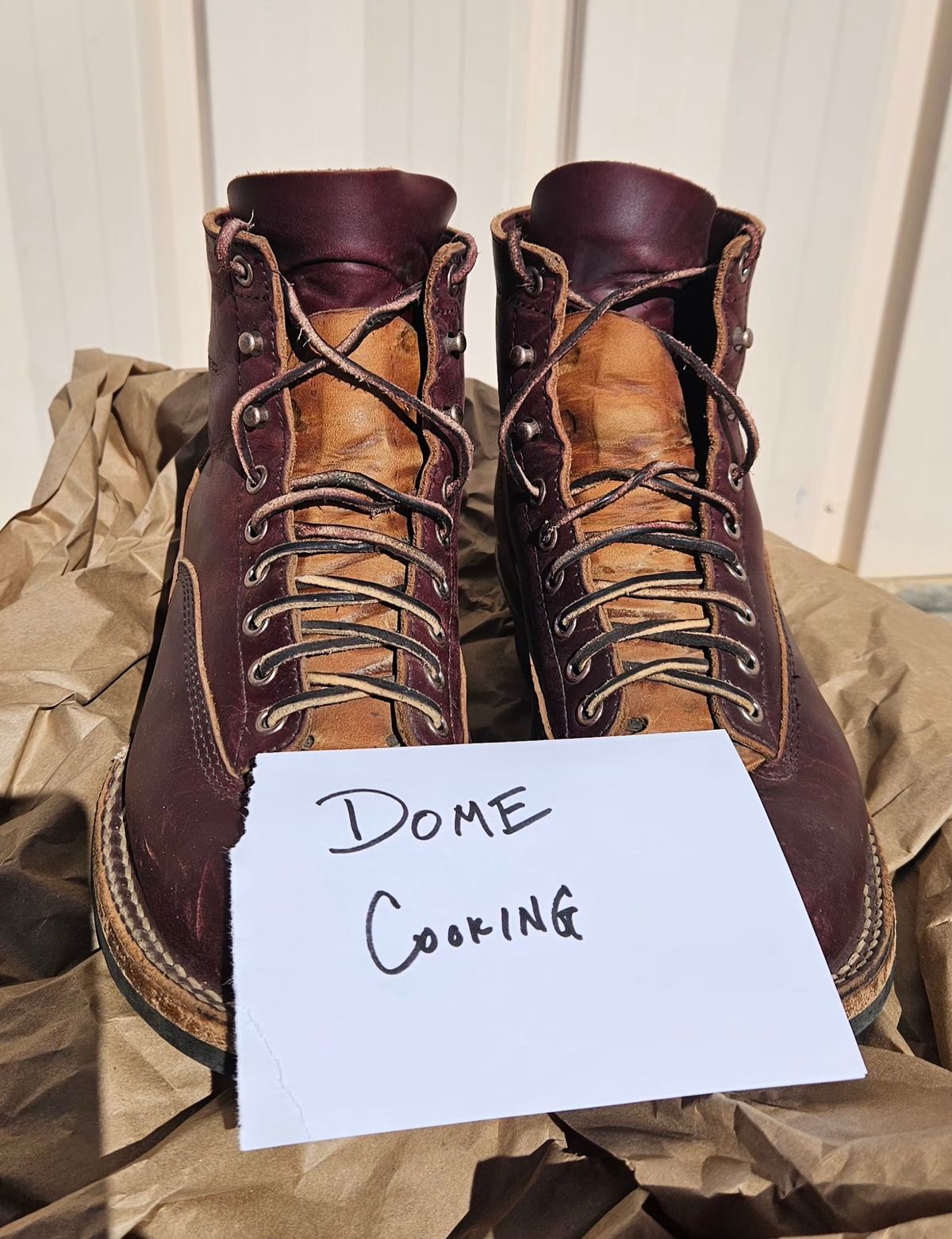 Photo by bro_moc on November 5, 2025 of the White's C350 Cutter in Seidel Burgundy Double Shot.