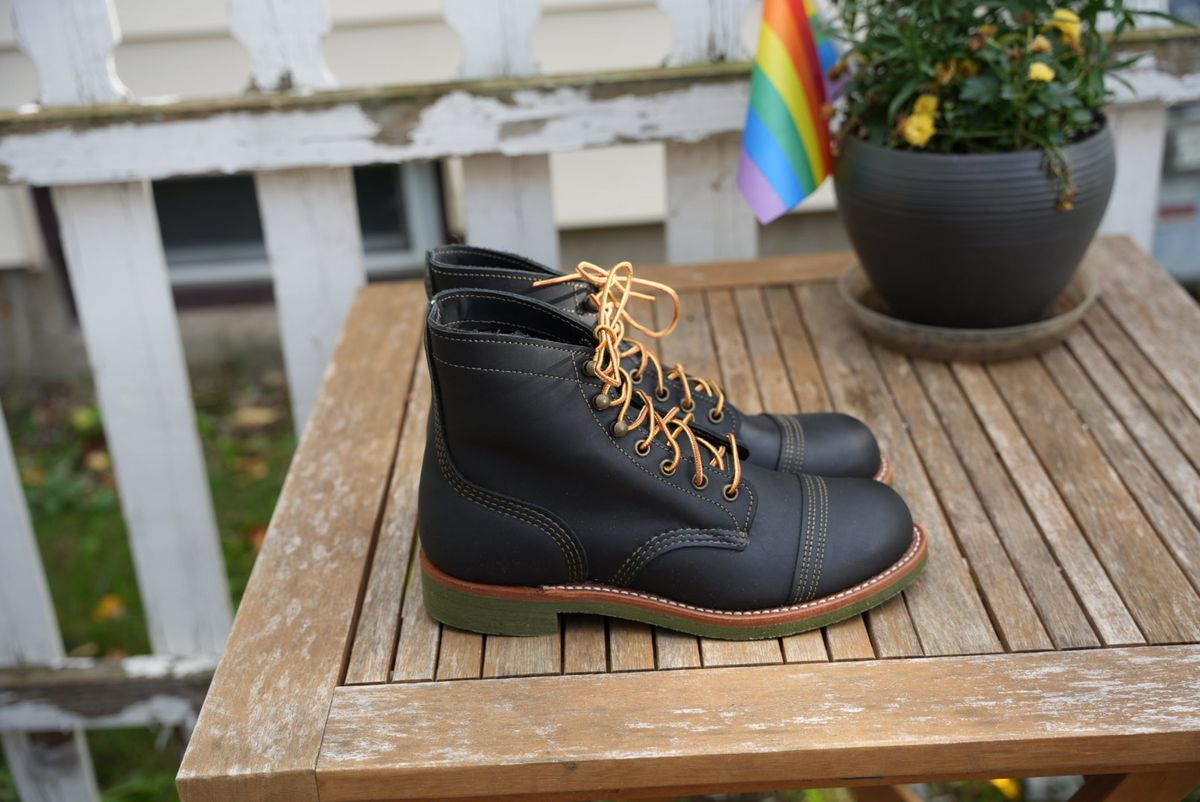 Photo by QuietRabbit on October 6, 2023 of the Red Wing Iron Ranger in S.B. Foot Black Harness.
