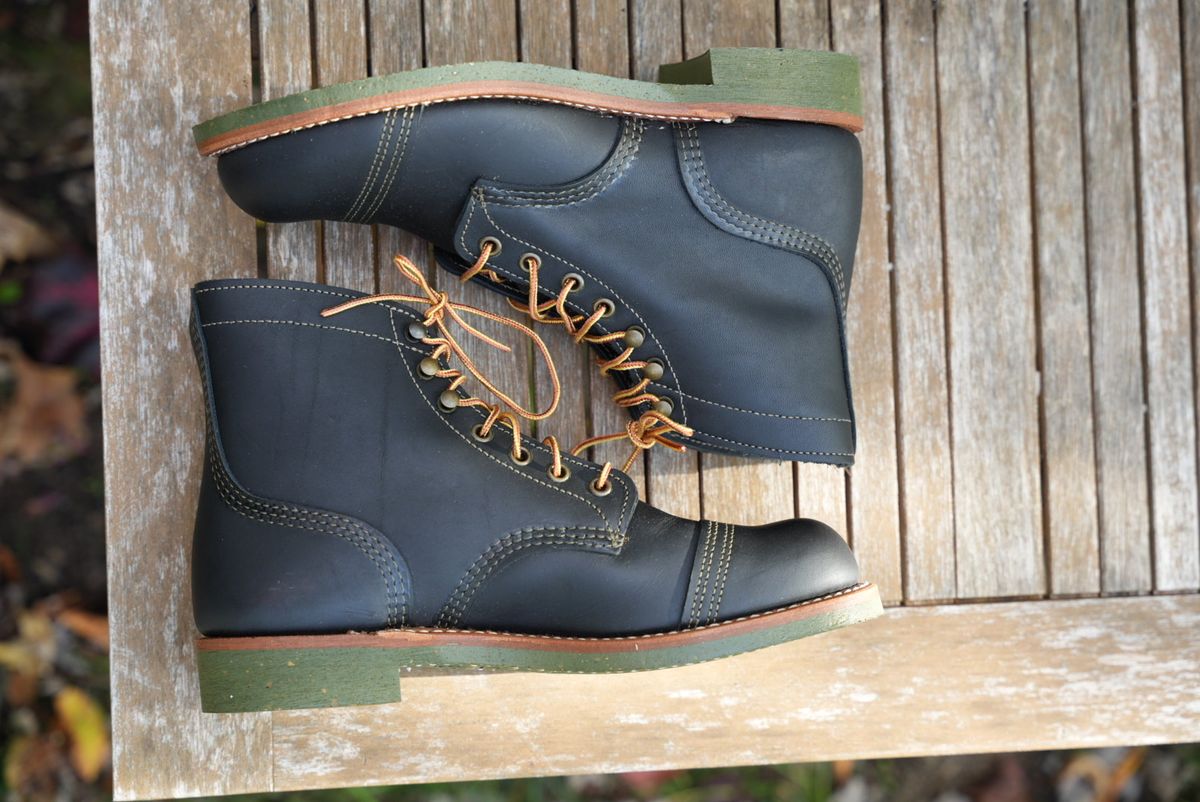 Photo by QuietRabbit on October 6, 2023 of the Red Wing Iron Ranger in S.B. Foot Black Harness.