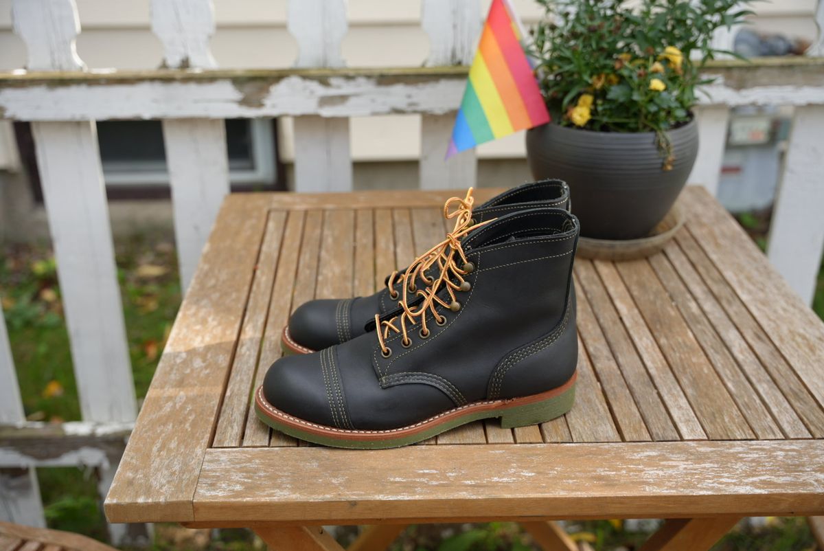 Photo by QuietRabbit on October 6, 2023 of the Red Wing Iron Ranger in S.B. Foot Black Harness.