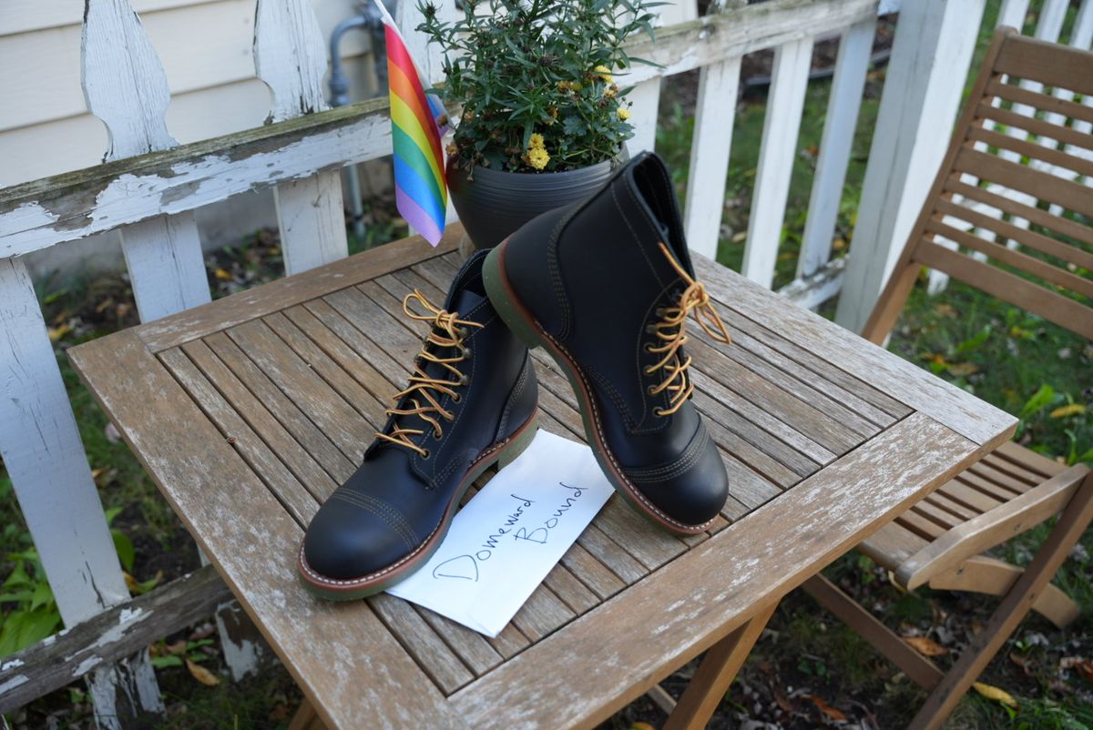 Photo by QuietRabbit on October 6, 2023 of the Red Wing Iron Ranger in S.B. Foot Black Harness.