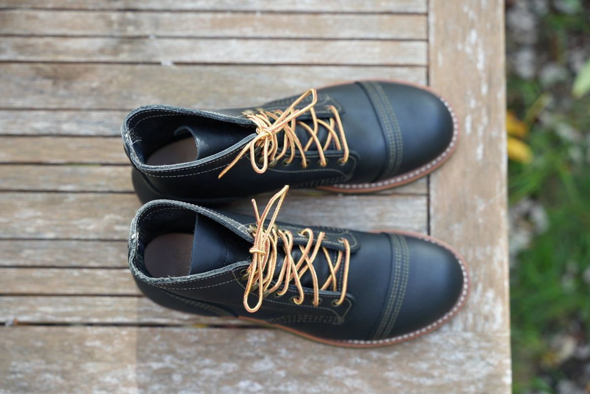 Photo by QuietRabbit on October 6, 2023 of the Red Wing Iron Ranger in S.B. Foot Black Harness.