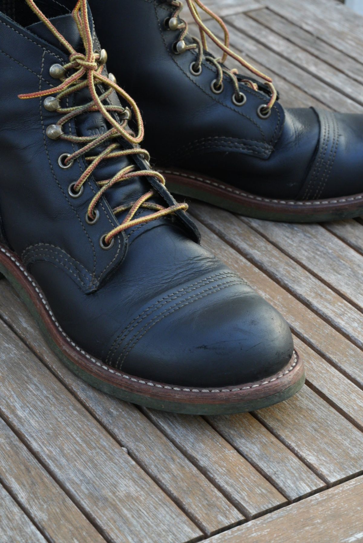 Photo by QuietRabbit on December 2, 2023 of the Red Wing Iron Ranger in S.B. Foot Black Harness.