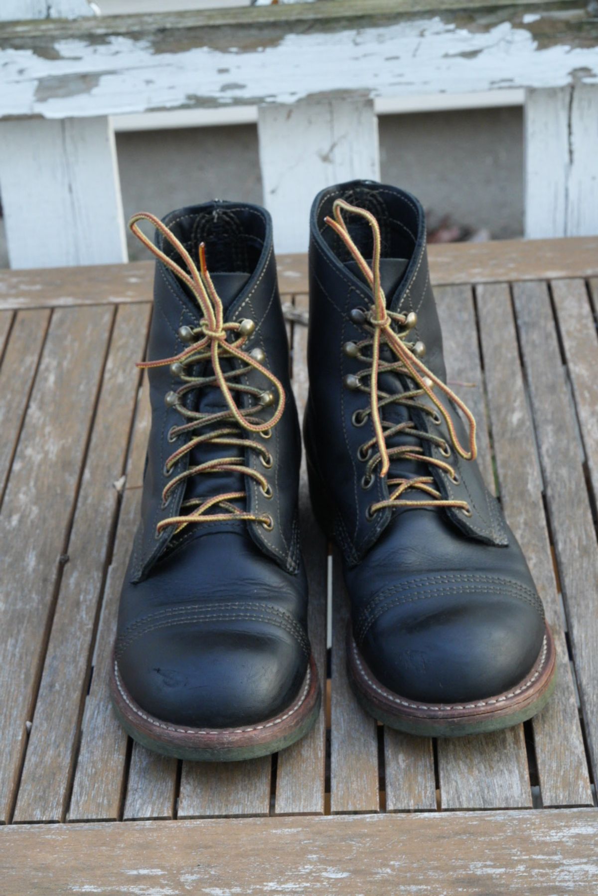Photo by QuietRabbit on December 2, 2023 of the Red Wing Iron Ranger in S.B. Foot Black Harness.