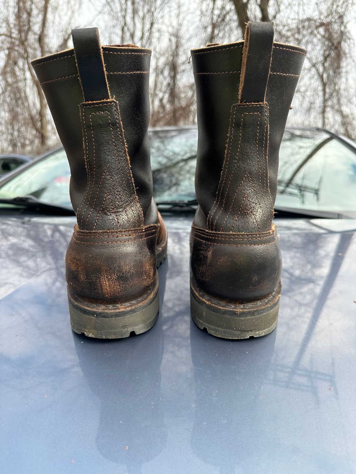 Photo by SiegePerilous. on January 2, 2024 of the Nicks x Rose Anvil ND3 in Horween Brown Waxed Flesh.