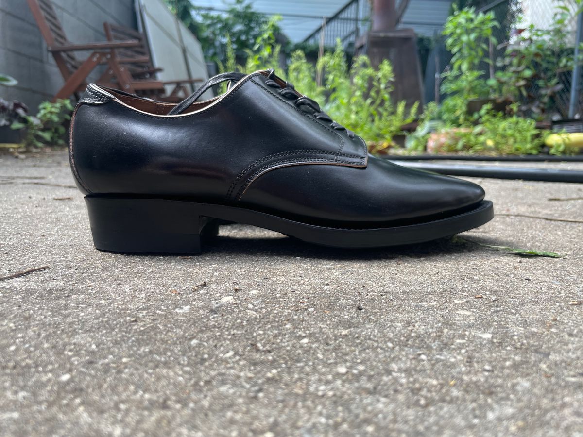 Photo by BoozeHero on September 12, 2025 of the Clinch Service Shoes in Black Shell Cordovan.