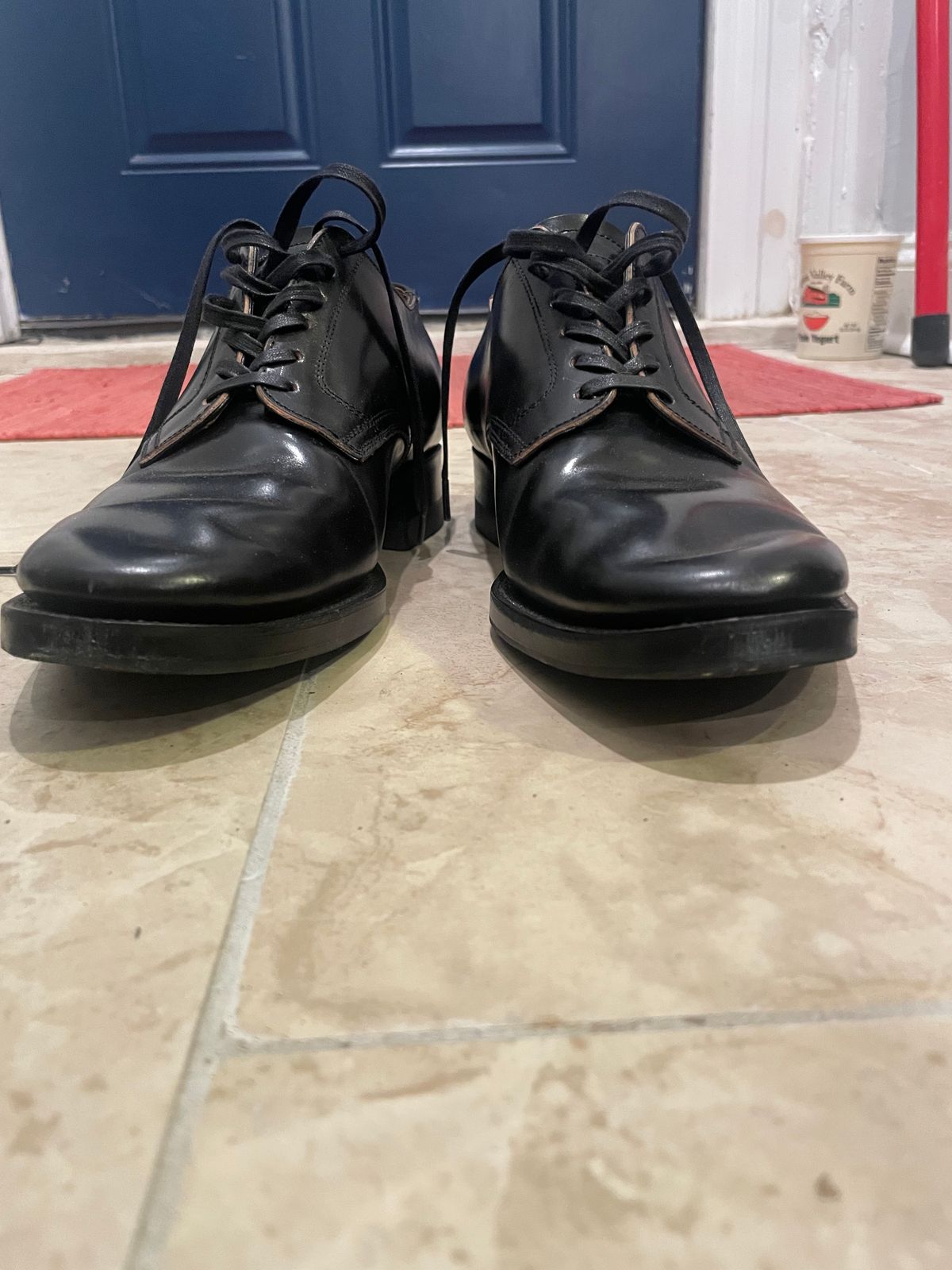 Photo by BoozeHero on November 6, 2025 of the Clinch Service Shoes in Black Shell Cordovan.