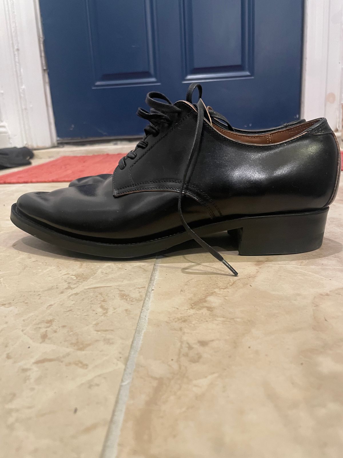 Photo by BoozeHero on November 6, 2025 of the Clinch Service Shoes in Black Shell Cordovan.