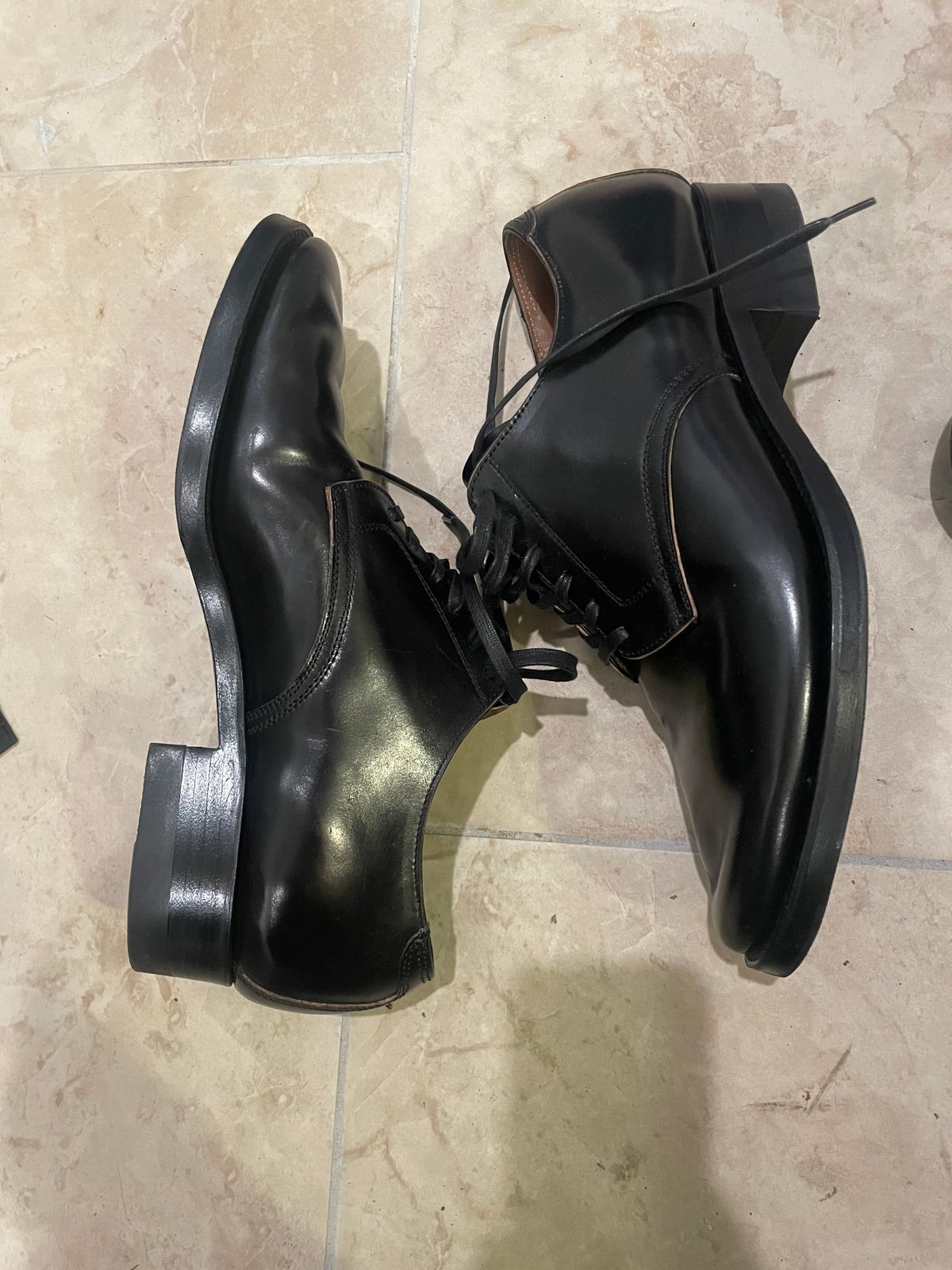 Photo by BoozeHero on November 6, 2025 of the Clinch Service Shoes in Black Shell Cordovan.