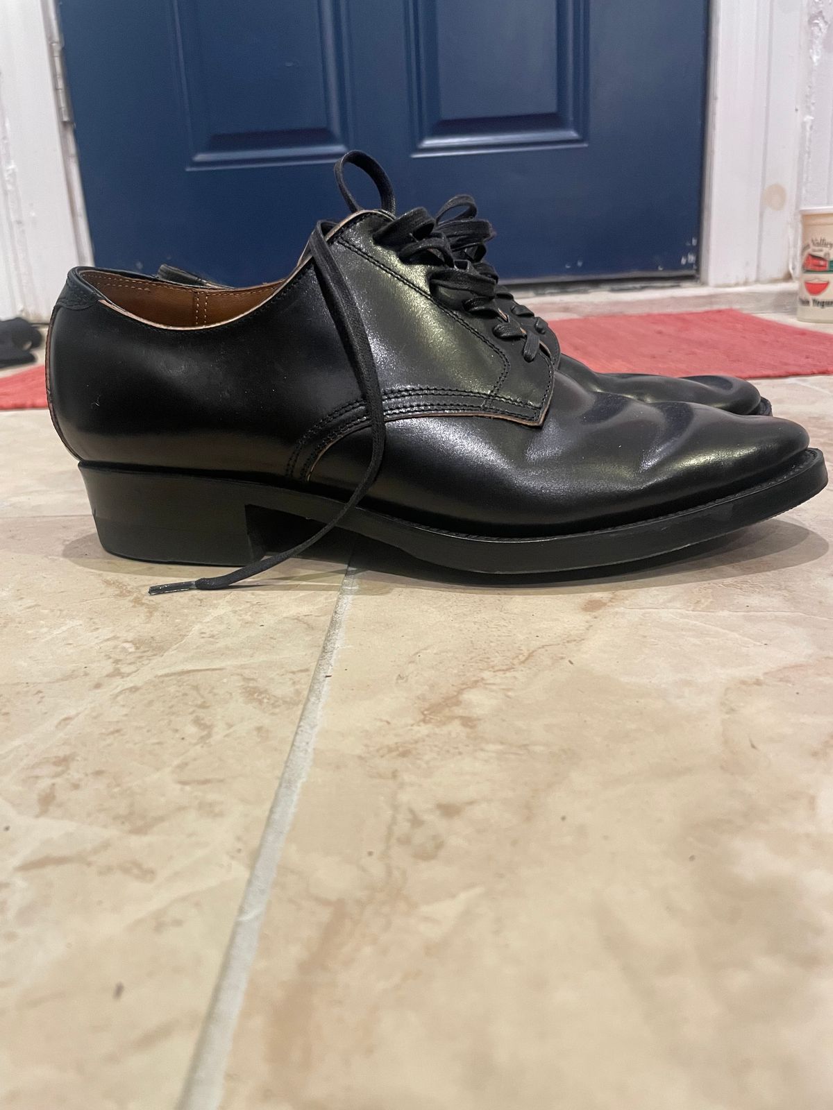 Photo by BoozeHero on November 6, 2025 of the Clinch Service Shoes in Black Shell Cordovan.