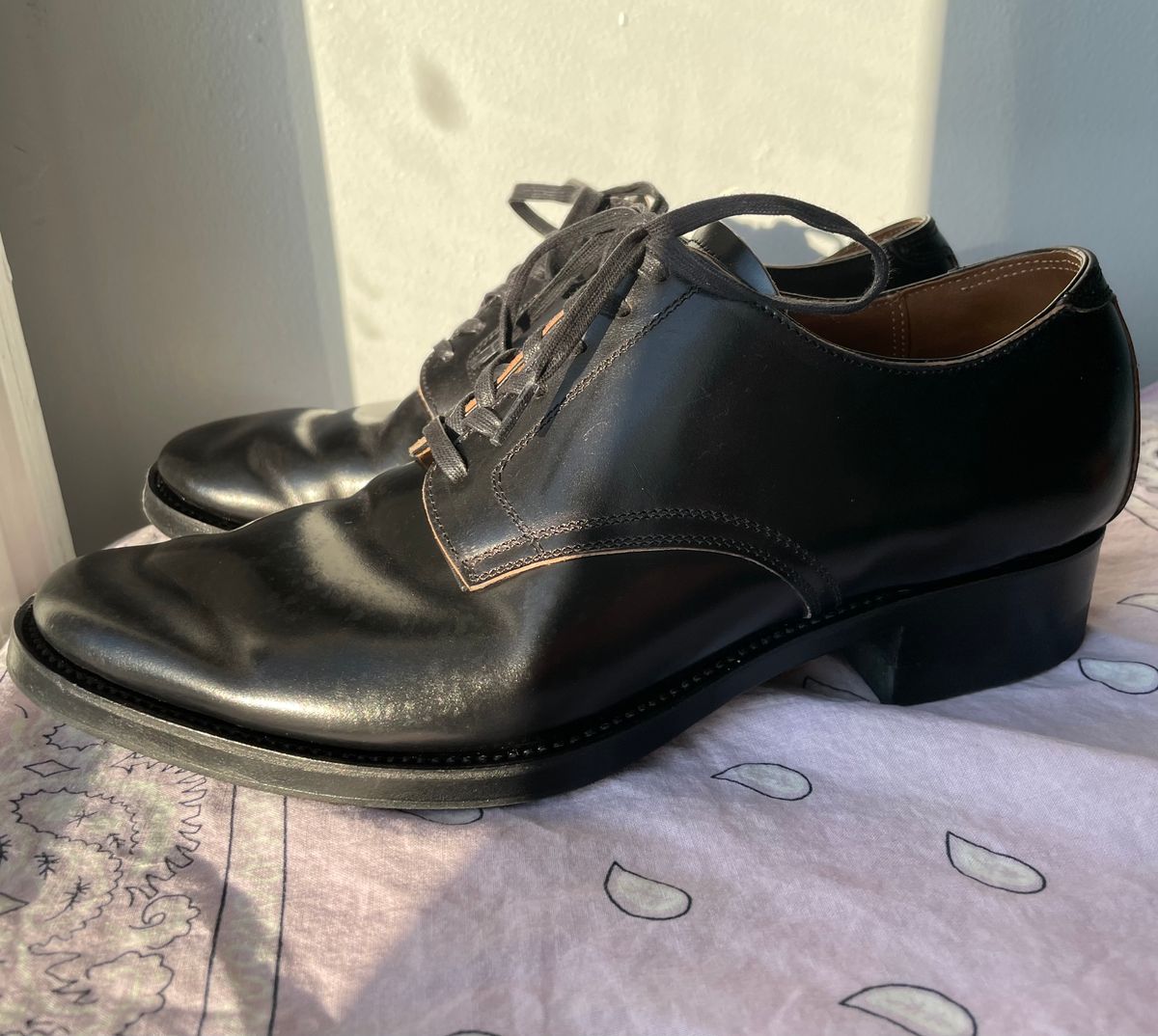 Photo by BoozeHero on January 4, 2026 of the Clinch Service Shoes in Black Shell Cordovan.