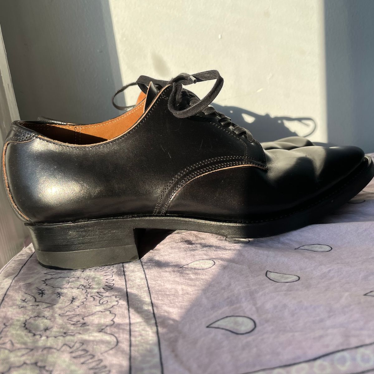 Photo by BoozeHero on January 4, 2026 of the Clinch Service Shoes in Black Shell Cordovan.