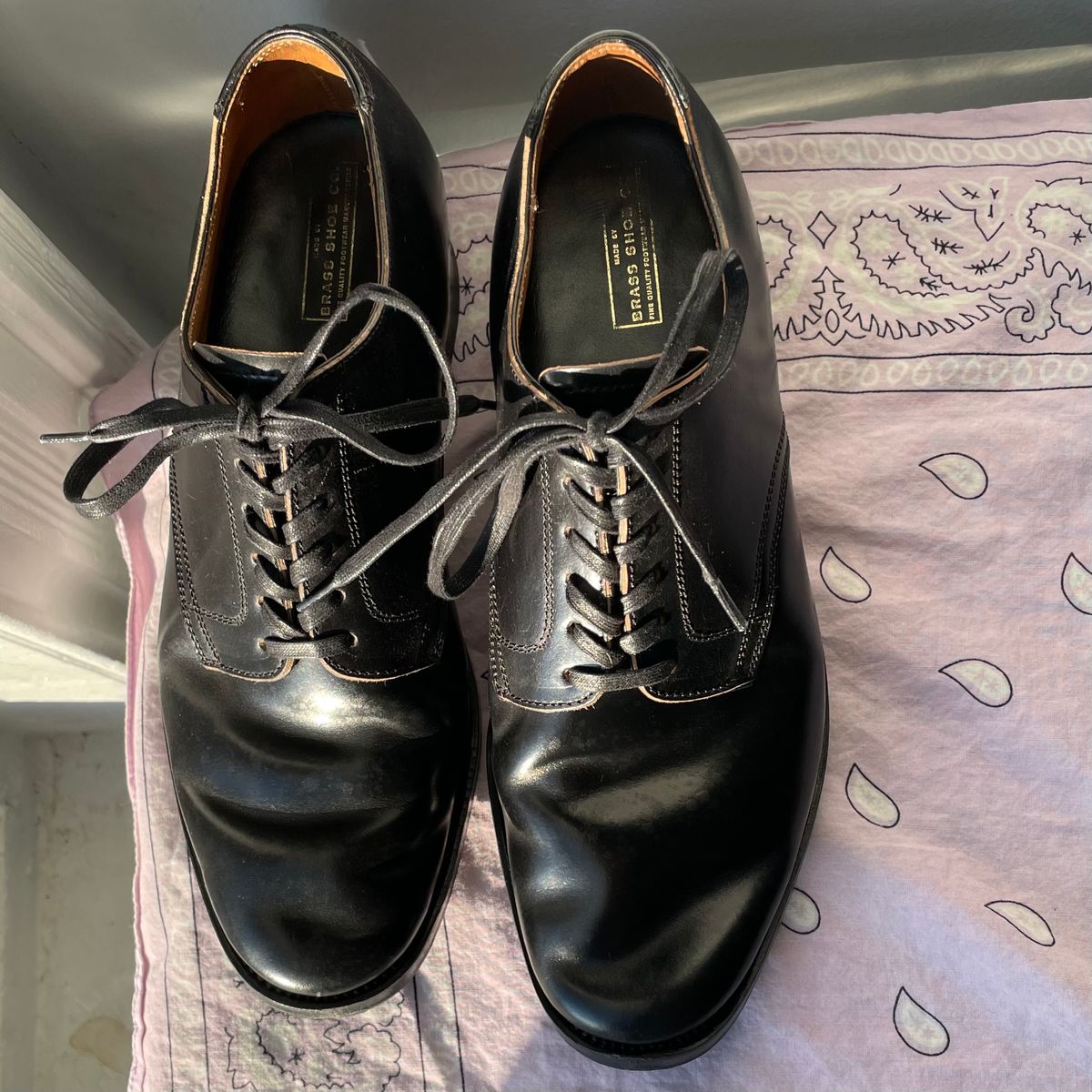 Photo by BoozeHero on January 4, 2026 of the Clinch Service Shoes in Black Shell Cordovan.