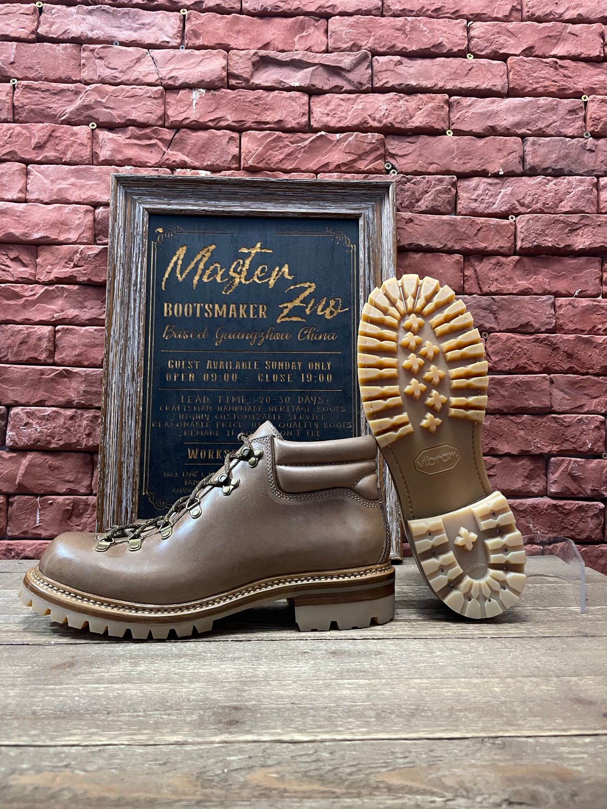 Photo by User1 on June 13, 2025 of the Master Zuo Custom Model in Horween Natural Chromexcel.