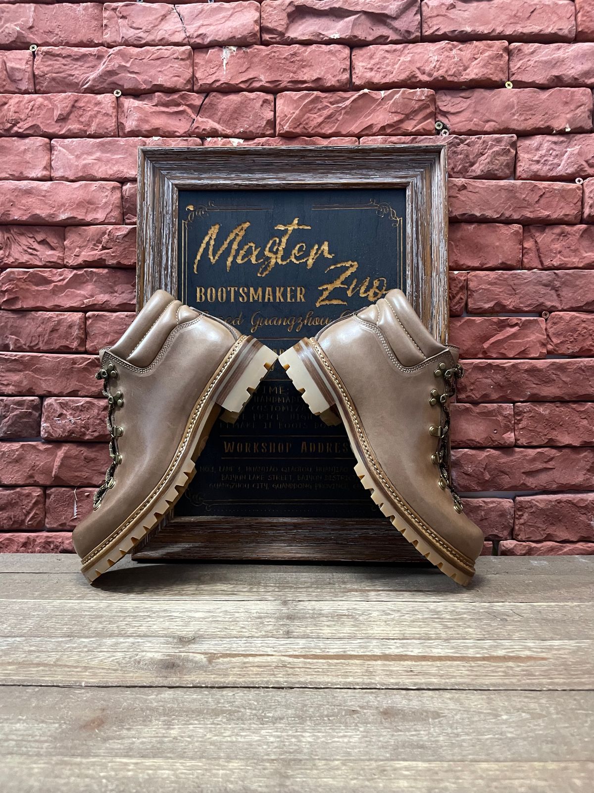 Photo by User1 on June 13, 2025 of the Master Zuo Custom Model in Horween Natural Chromexcel.