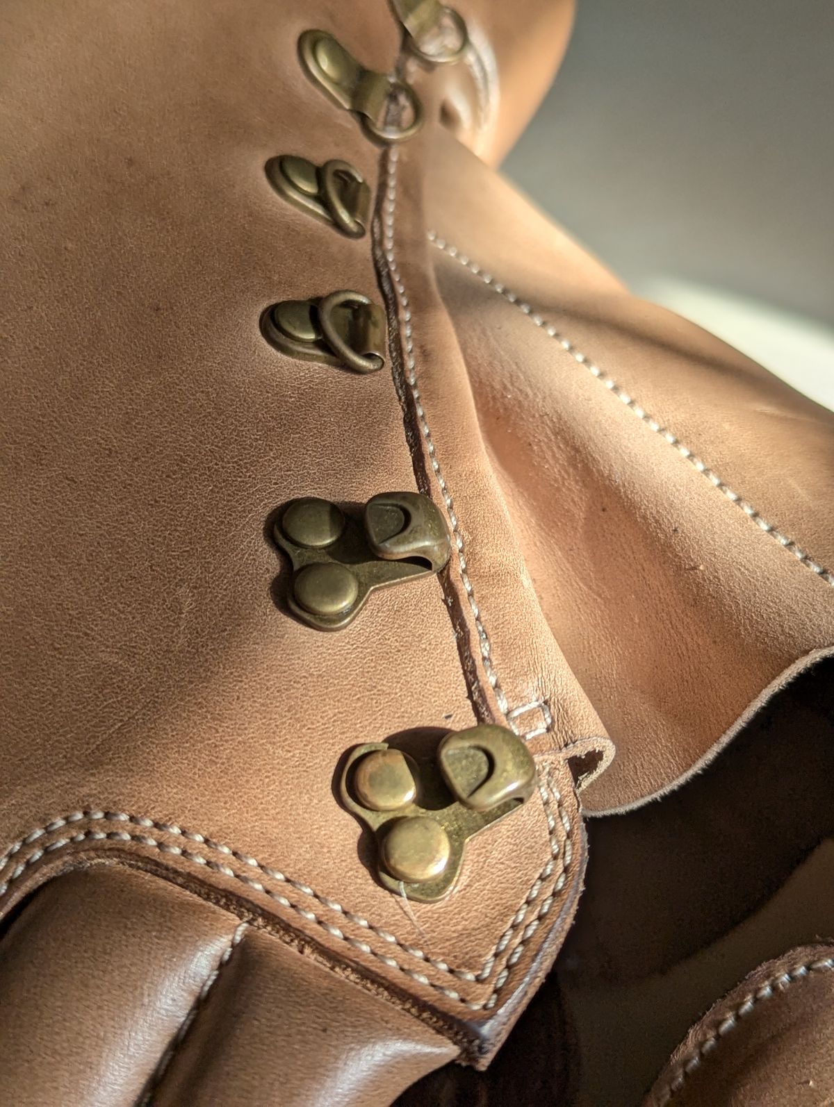 Photo by User1 on July 5, 2025 of the Master Zuo Custom Model in Horween Natural Chromexcel.