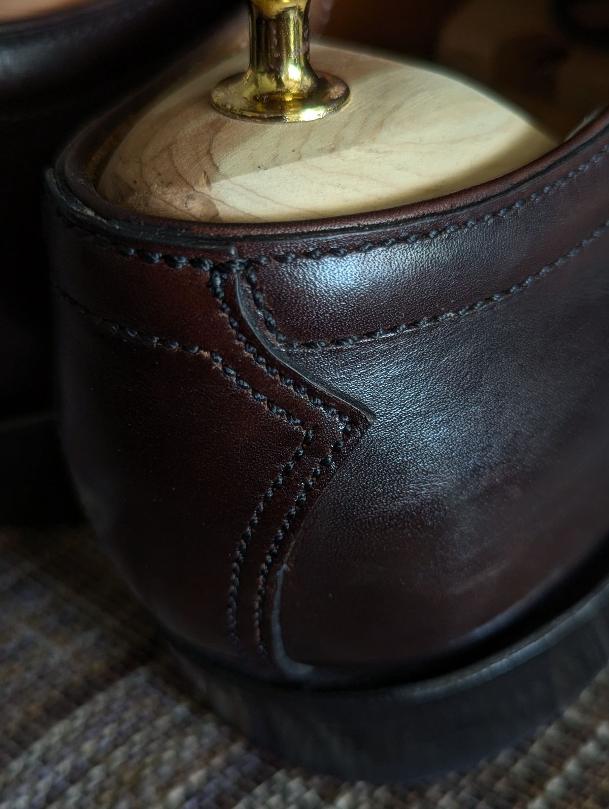 Photo by User1 on September 6, 2025 of the Master Zuo Custom Model in Hand-dyed Black Chrome Tan.