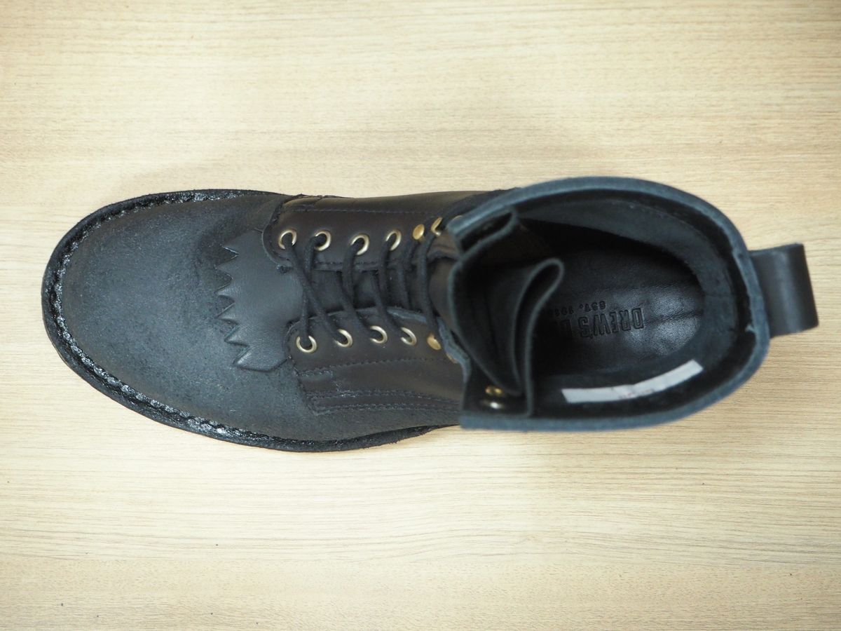 Photo by User1 on March 16, 2024 of the Drew's Boots 8-Inch Logger in Black Smooth & Black Roughout.