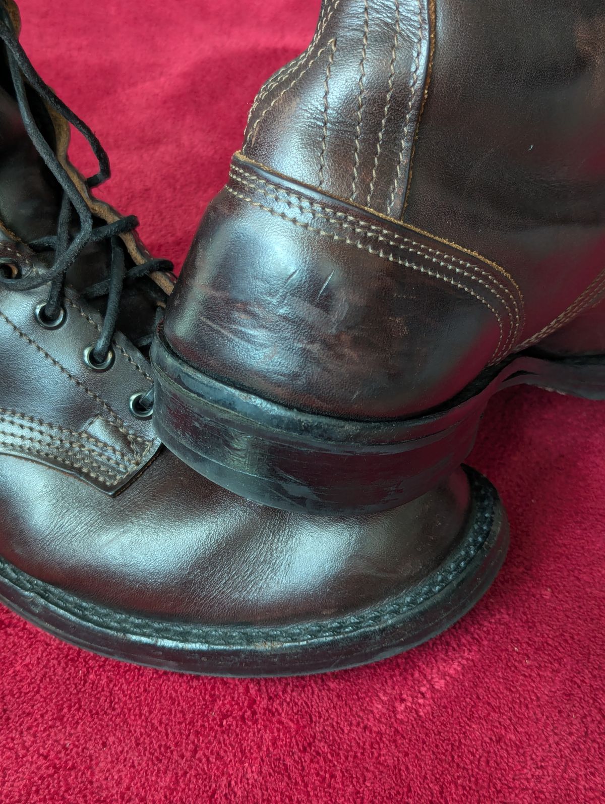 Photo by User1 on May 9, 2026 of the Nicks Custom Model in Wickett & Craig Walnut Double Stuffed.