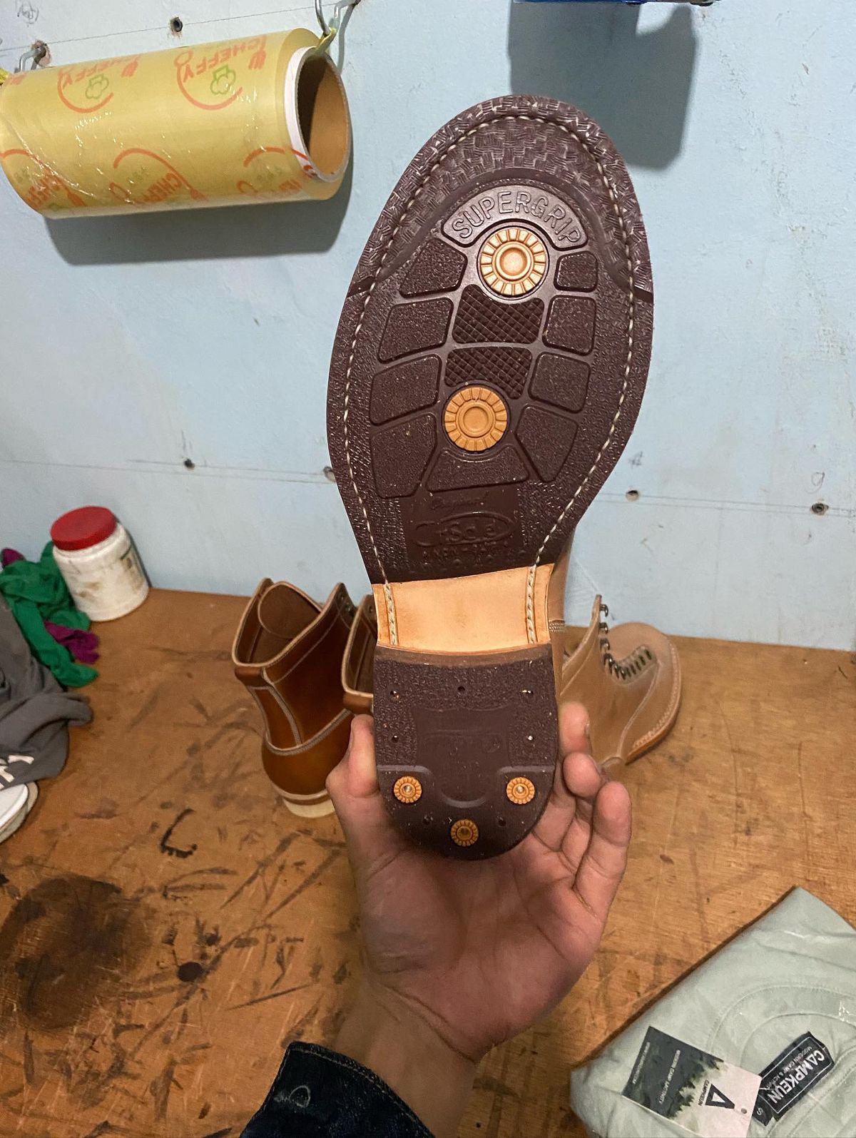 Photo by sweetchippies on November 4, 2023 of the Onderhoud LCV01 Lineman Boot in Wickett & Craig Russet Traditional Harness.