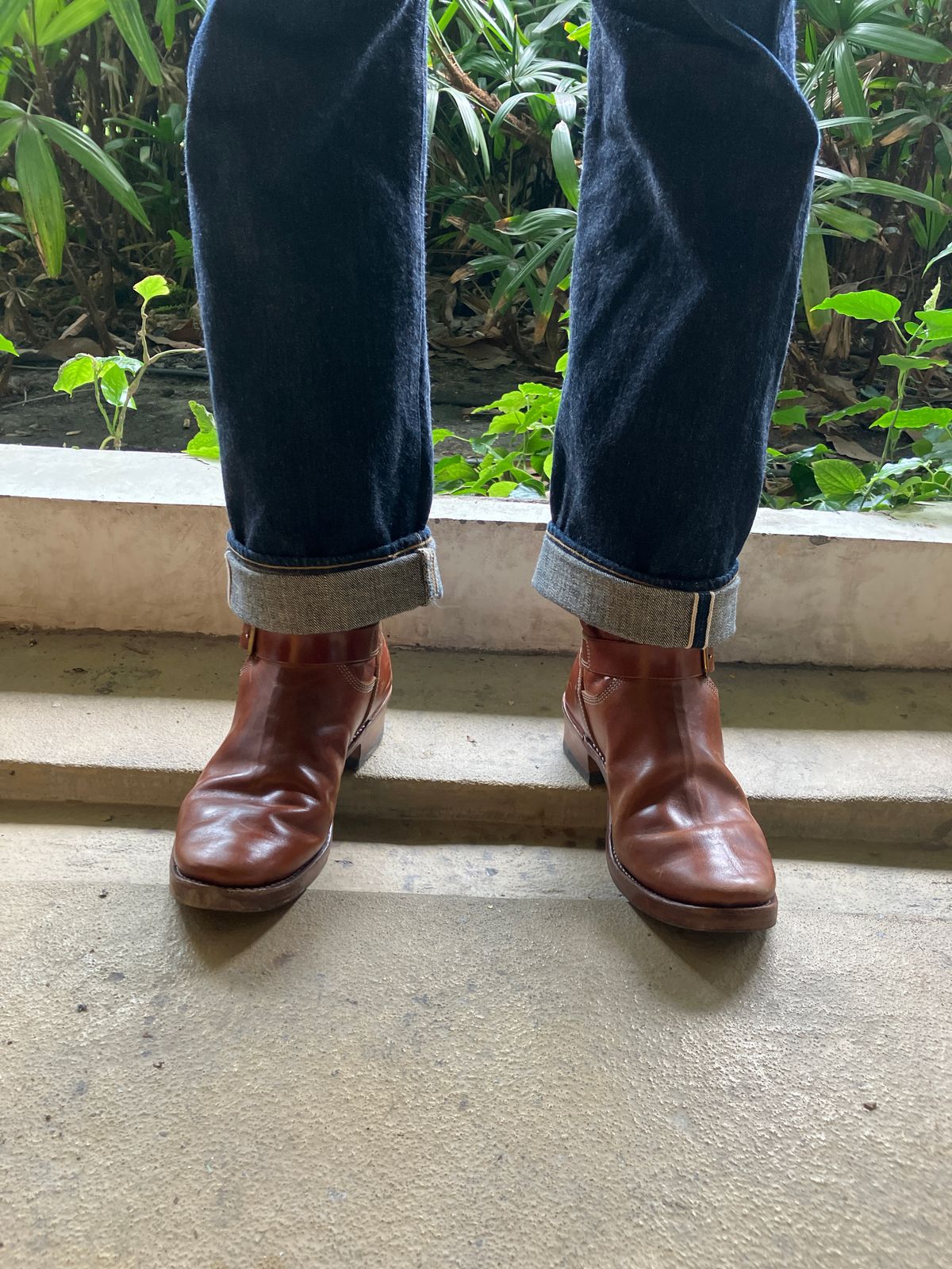 Photo by ceekayyeo on January 11, 2024 of the Raland Bootmaker Engineer Boot in Tarnsjo Garveri Vegetable Tanned Horsehide.