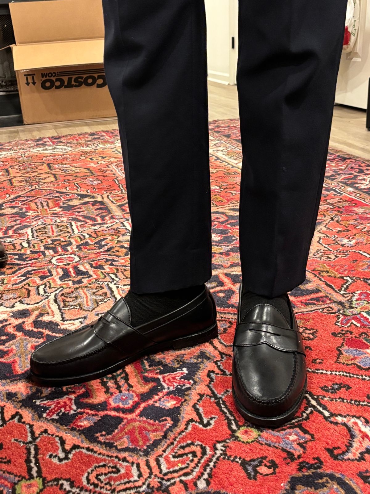 Photo by nickhwils on September 30, 2025 of the Rancourt & Co. Weltline Penny Loafer in Black Calfskin.