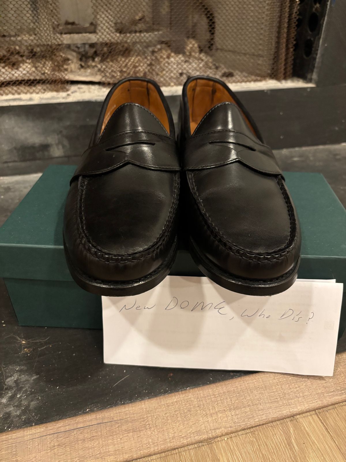 Photo by nickhwils on October 1, 2025 of the Rancourt & Co. Weltline Penny Loafer in Black Calfskin.