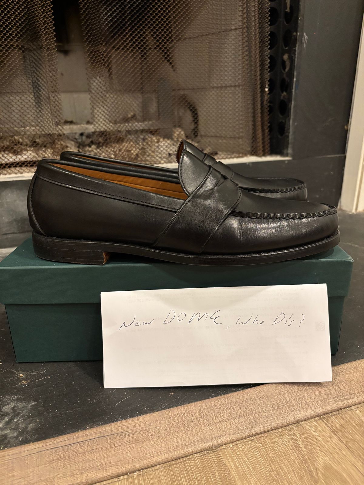 Photo by nickhwils on October 1, 2025 of the Rancourt & Co. Weltline Penny Loafer in Black Calfskin.