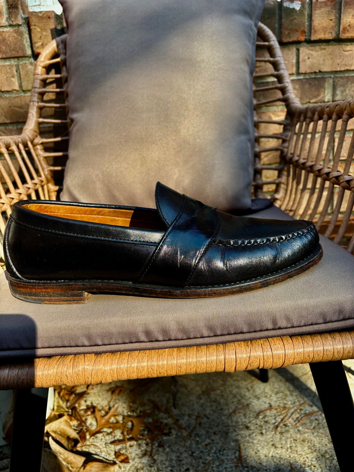 Photo by nickhwils on January 5, 2026 of the Rancourt & Co. Weltline Penny Loafer in Black Calfskin.