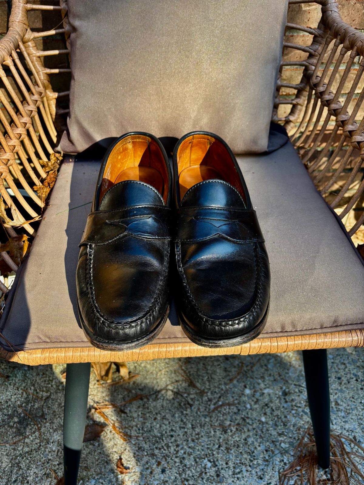 Photo by nickhwils on January 5, 2026 of the Rancourt & Co. Weltline Penny Loafer in Black Calfskin.