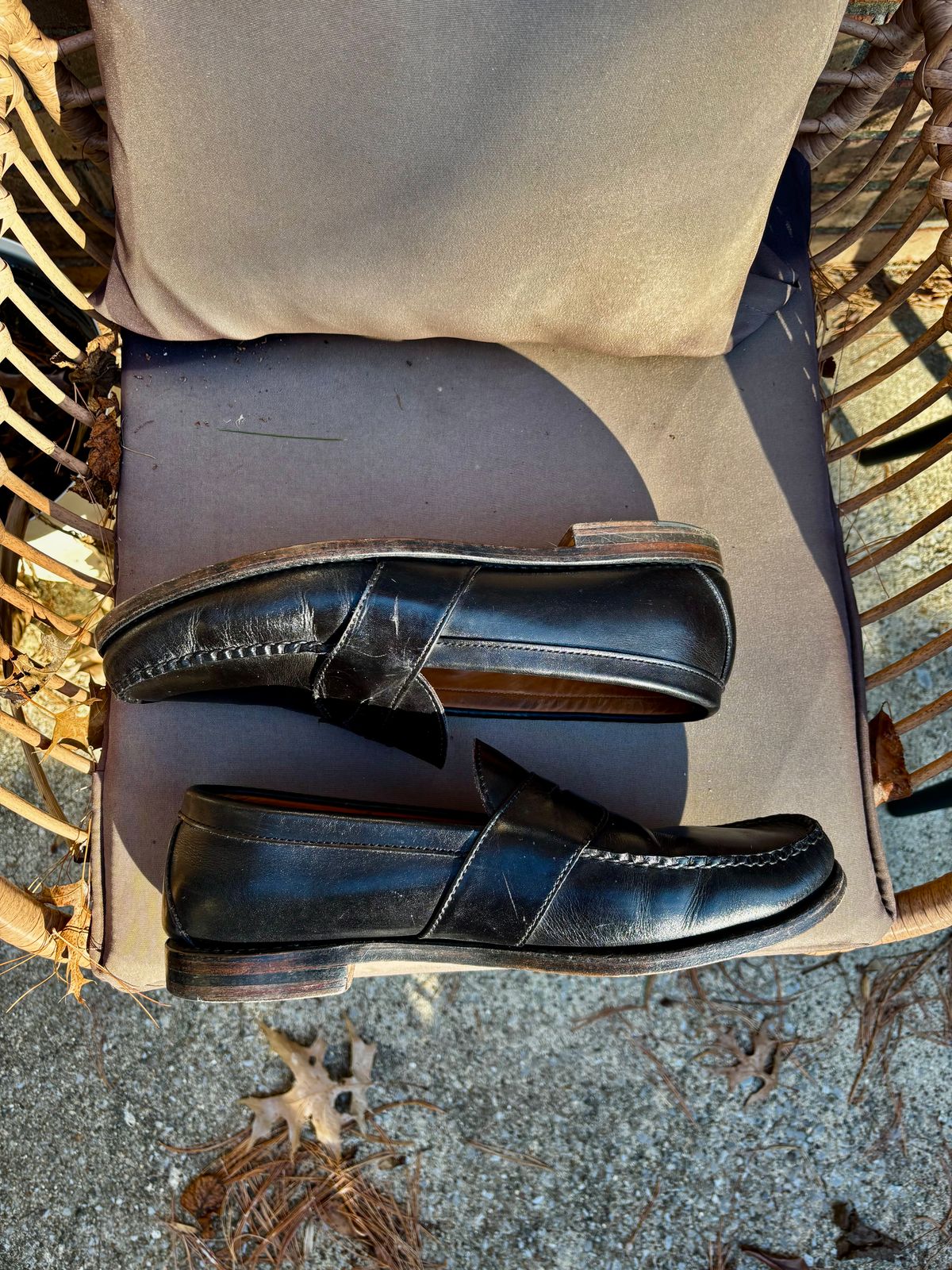 Photo by nickhwils on January 5, 2026 of the Rancourt & Co. Weltline Penny Loafer in Black Calfskin.