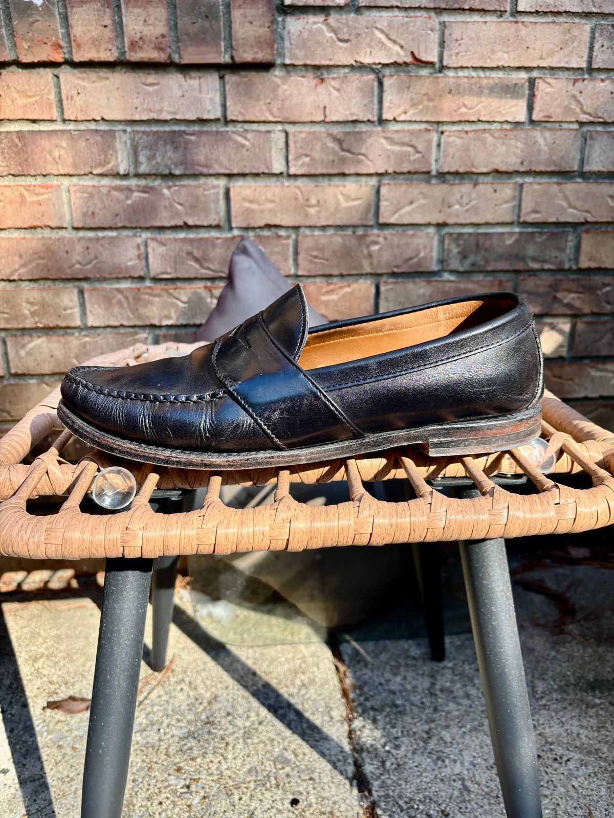 Photo by nickhwils on February 2, 2026 of the Rancourt & Co. Weltline Penny Loafer in Black Calfskin.