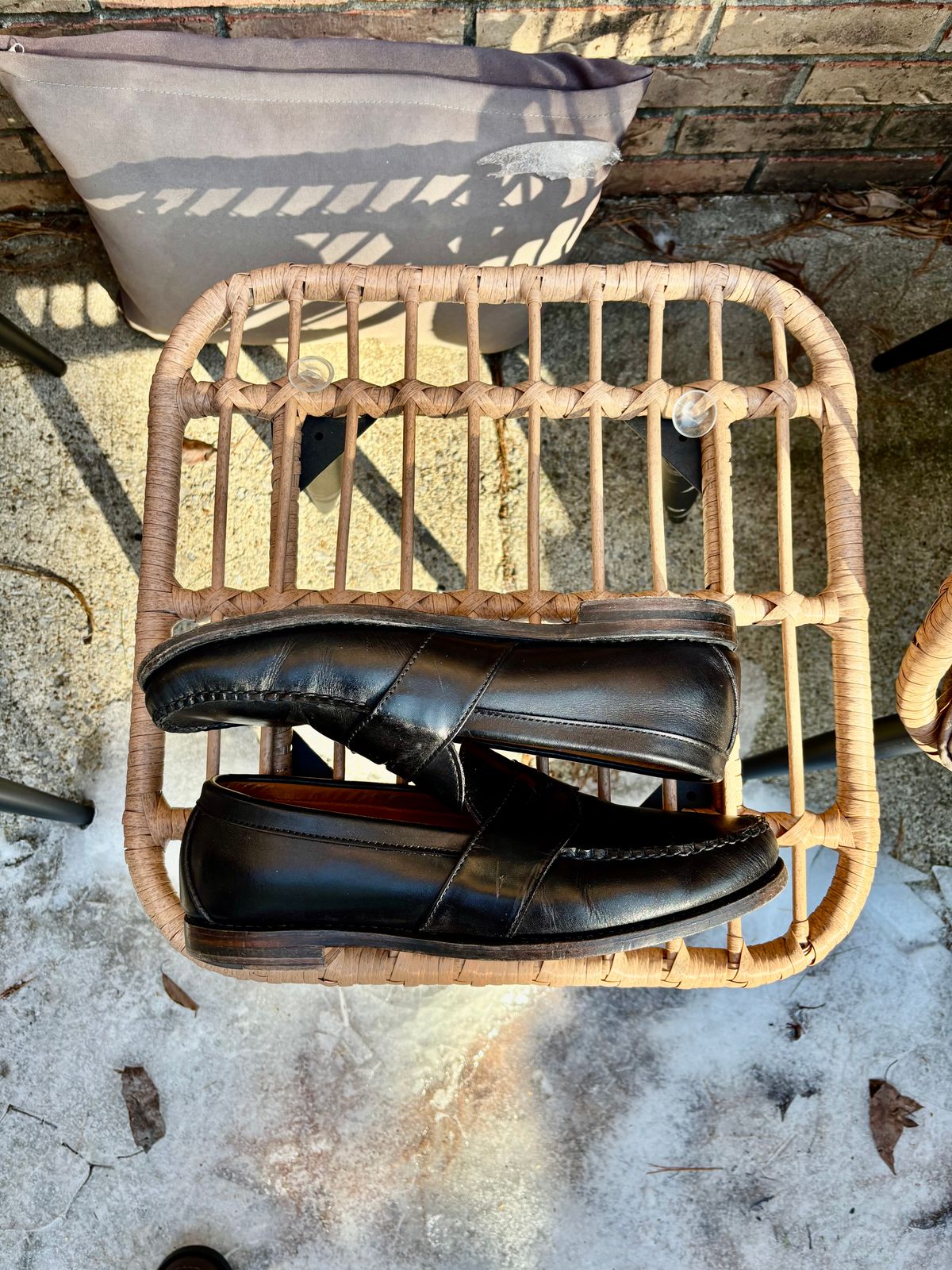 Photo by nickhwils on February 2, 2026 of the Rancourt & Co. Weltline Penny Loafer in Black Calfskin.