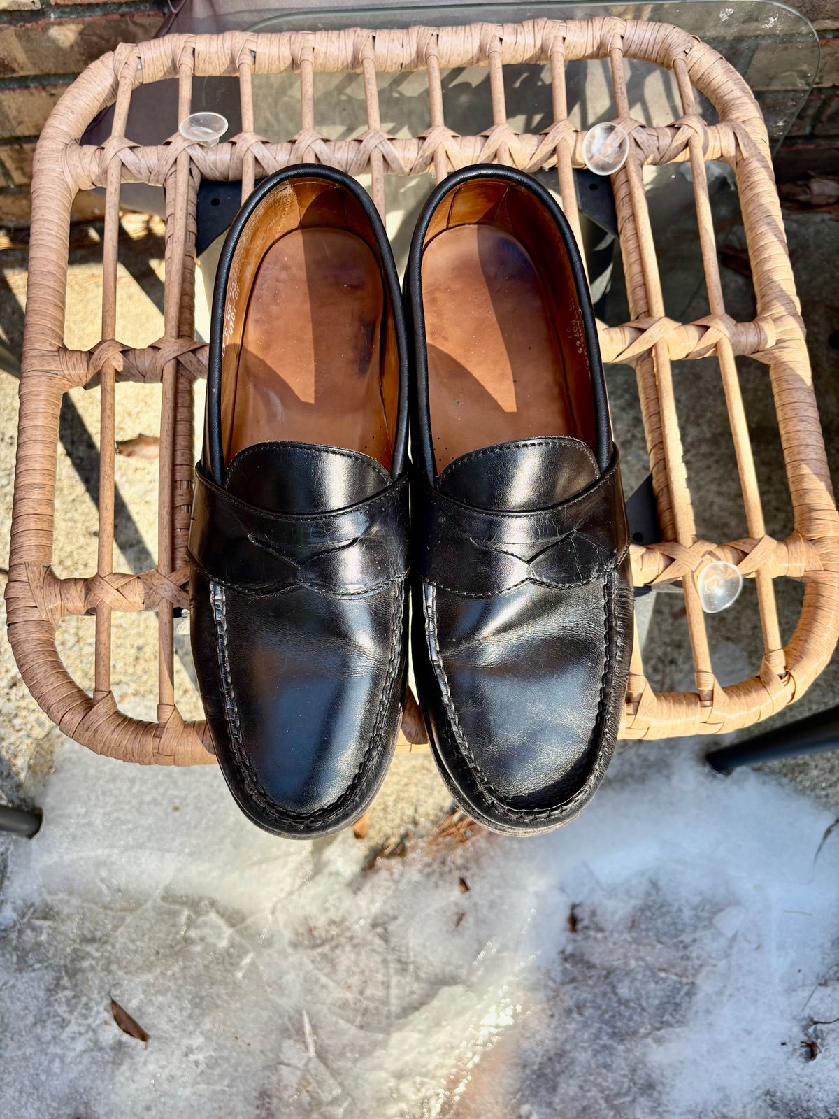 Photo by nickhwils on February 2, 2026 of the Rancourt & Co. Weltline Penny Loafer in Black Calfskin.