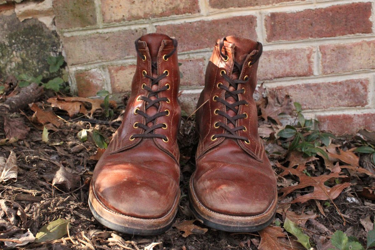 Photo by bars_grover23 on March 1, 2025 of the Iron Boots The Chosen One in Maryam Toscanello TPR Horsebutt.