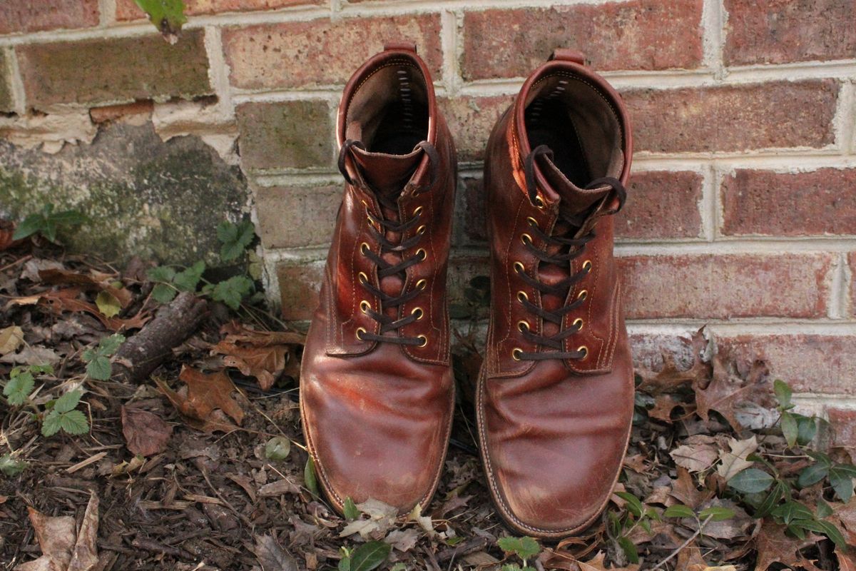 Photo by bars_grover23 on March 1, 2025 of the Iron Boots The Chosen One in Maryam Toscanello TPR Horsebutt.